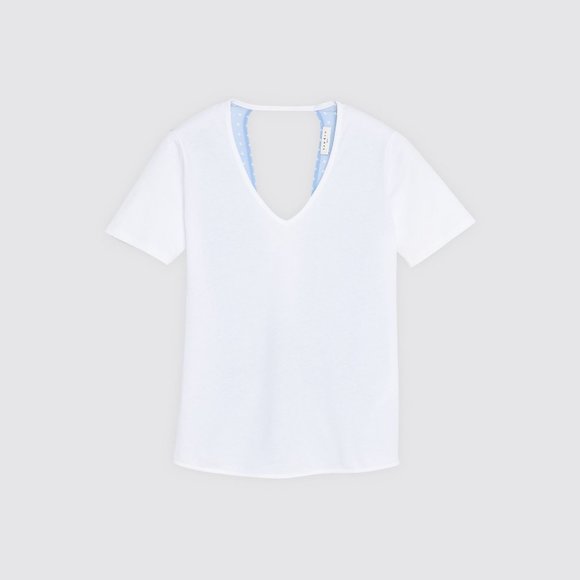 Sandro open back v-neck T-Shirt size 1 US … - Picture 2 of 8